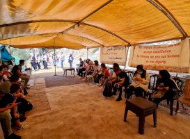  مجموعة "حِراك" من الداخل الفلسطيني، تلتقي مجموعة الشباب للتُراث المقدسي في سِلوان، القدس.